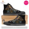 TRENDING Halloween Purple Print Pattern White High Top Shoes