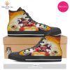TRENDING Line Halloween Print Pattern White High Top Shoes
