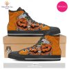 TRENDING Pumpkin Halloween Character Print White High Top Shoes