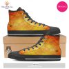 TRENDING Spider Web Halloween Print White High Top Shoes