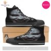 TRENDING Vampire Girl Halloween Print White High Top Shoes