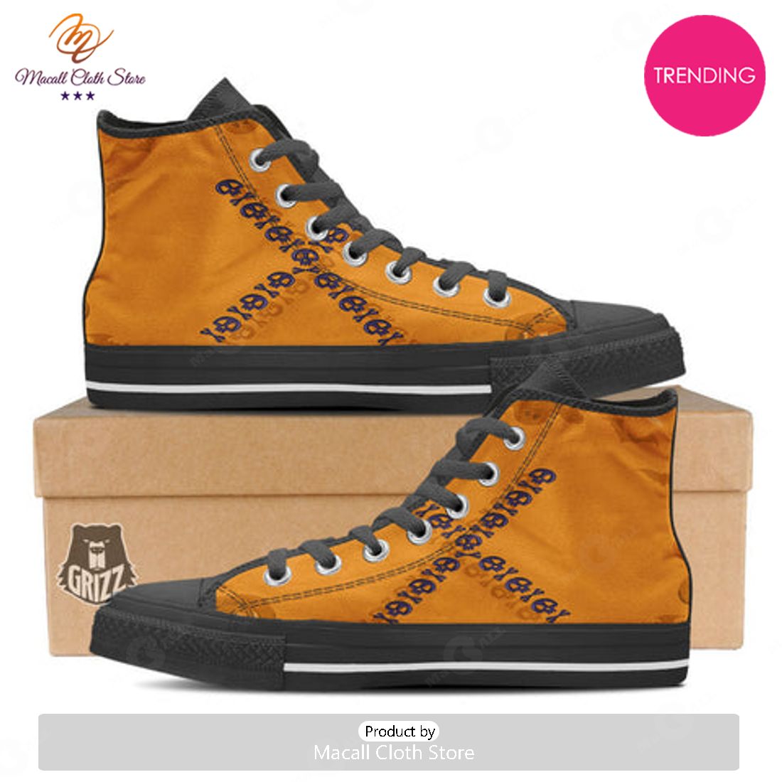 TRENDING X Halloween Print High Top Shoes