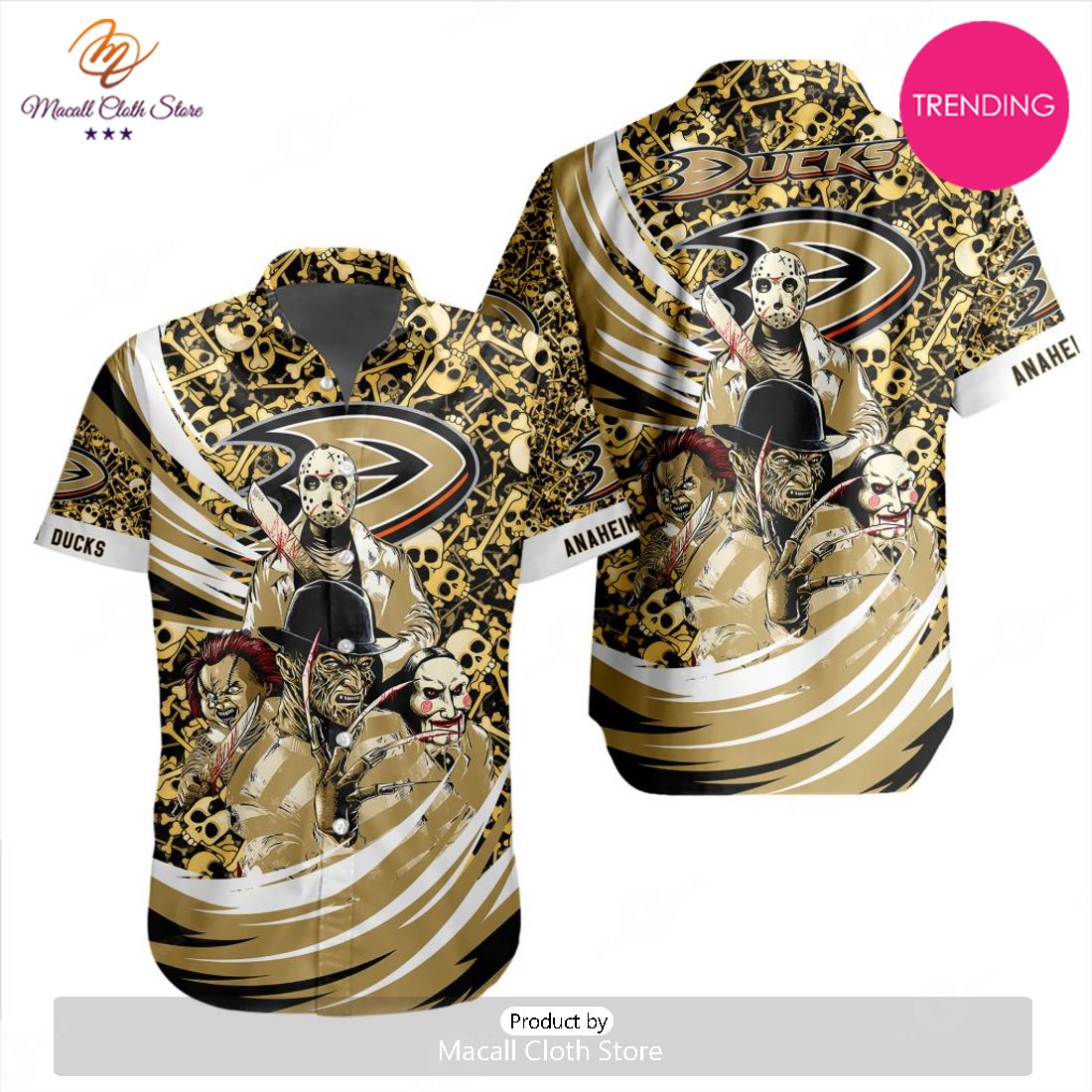 NEW NHL Anaheim Ducks Special Design For Halloween Hawaiian Shirt NEW NHL Anaheim Ducks Special Design For Halloween Hawaiian Shirt