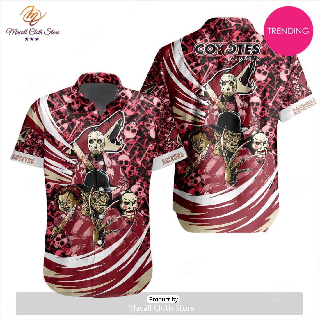 NEW NHL Arizona Coyotes Special Design For Halloween Hawaiian Shirt NEW NHL Arizona Coyotes Special Design For Halloween Hawaiian Shirt