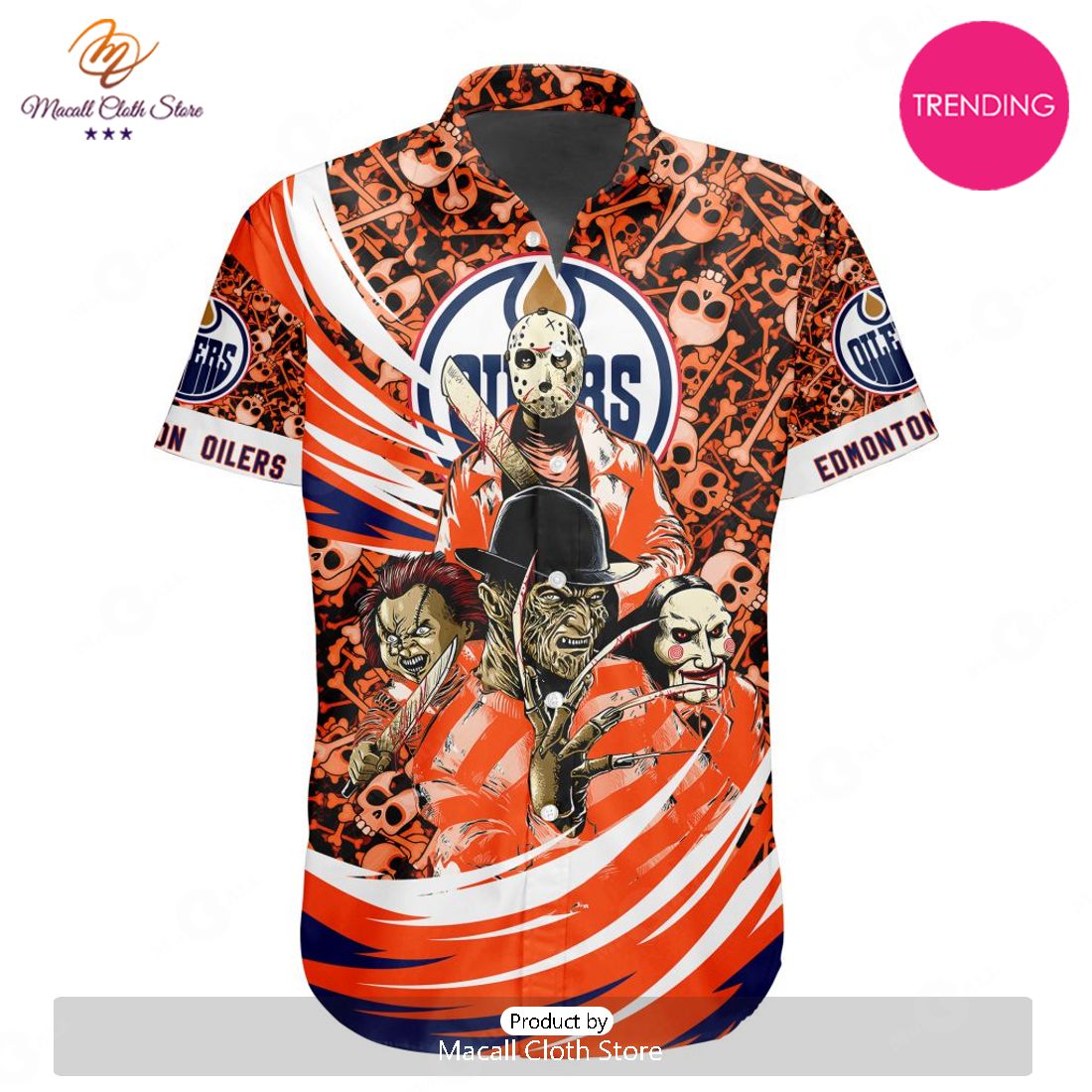 NEW NHL Edmonton Oilers Special Design For Halloween Hawaiian Shirt