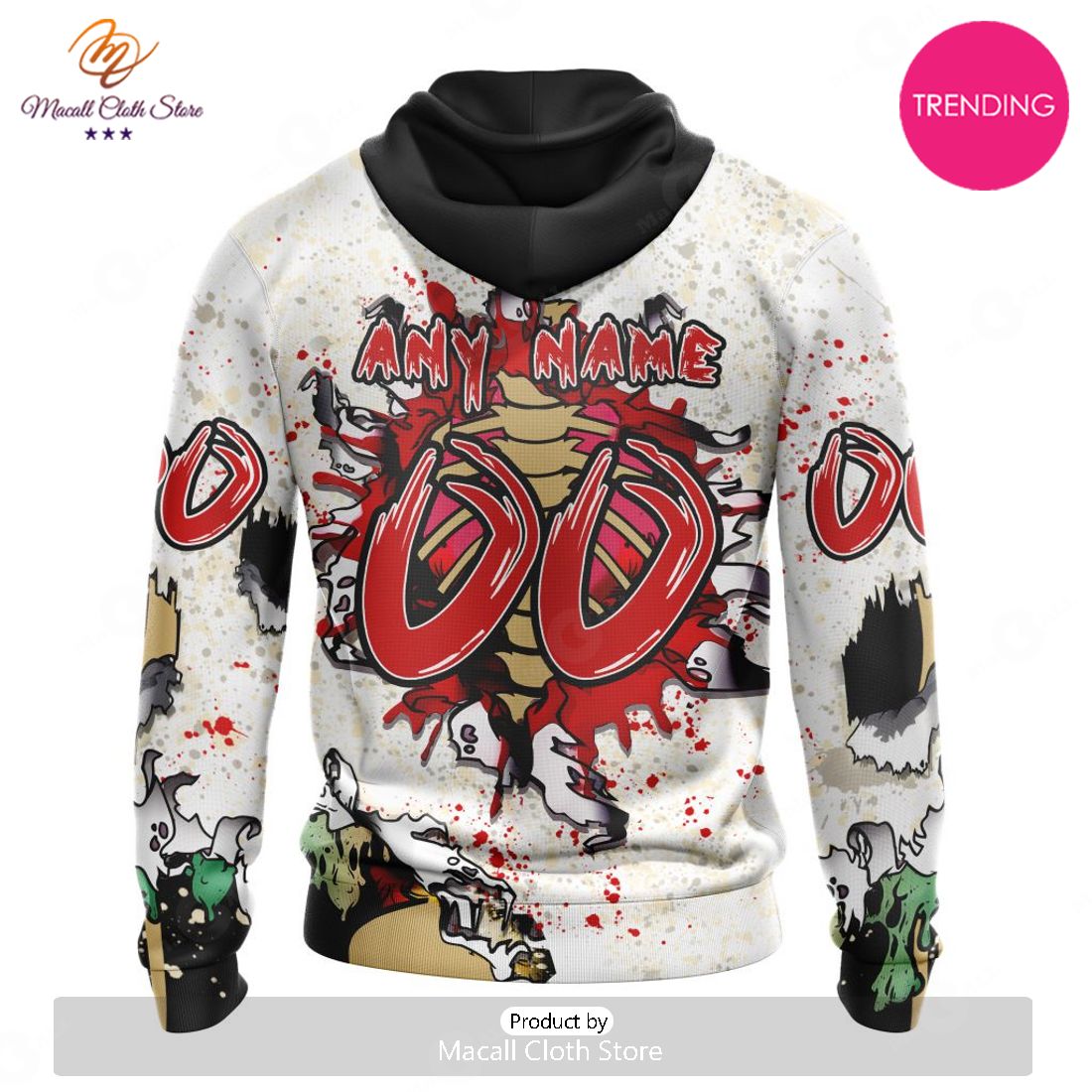 NEW Personalized NHL Arizona Coyotes Special Zombie Style For Halloween Hoodie Sweatshirt 3D NEW Personalized NHL Arizona Coyotes Special Zombie Style For Halloween Hoodie Sweatshirt 3D