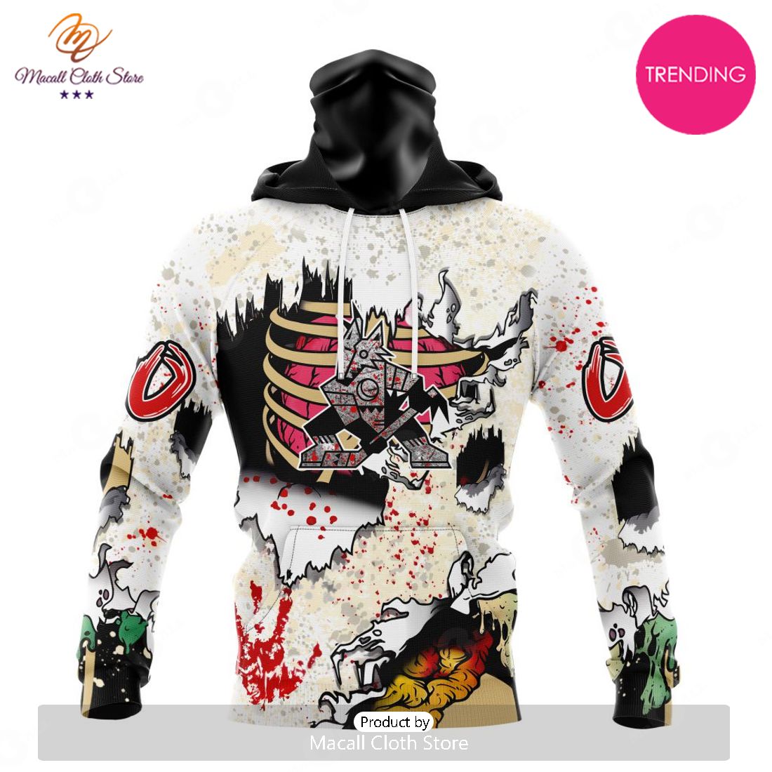 NEW Personalized NHL Arizona Coyotes Special Zombie Style For Halloween Hoodie Sweatshirt 3D NEW Personalized NHL Arizona Coyotes Special Zombie Style For Halloween Hoodie Sweatshirt 3D