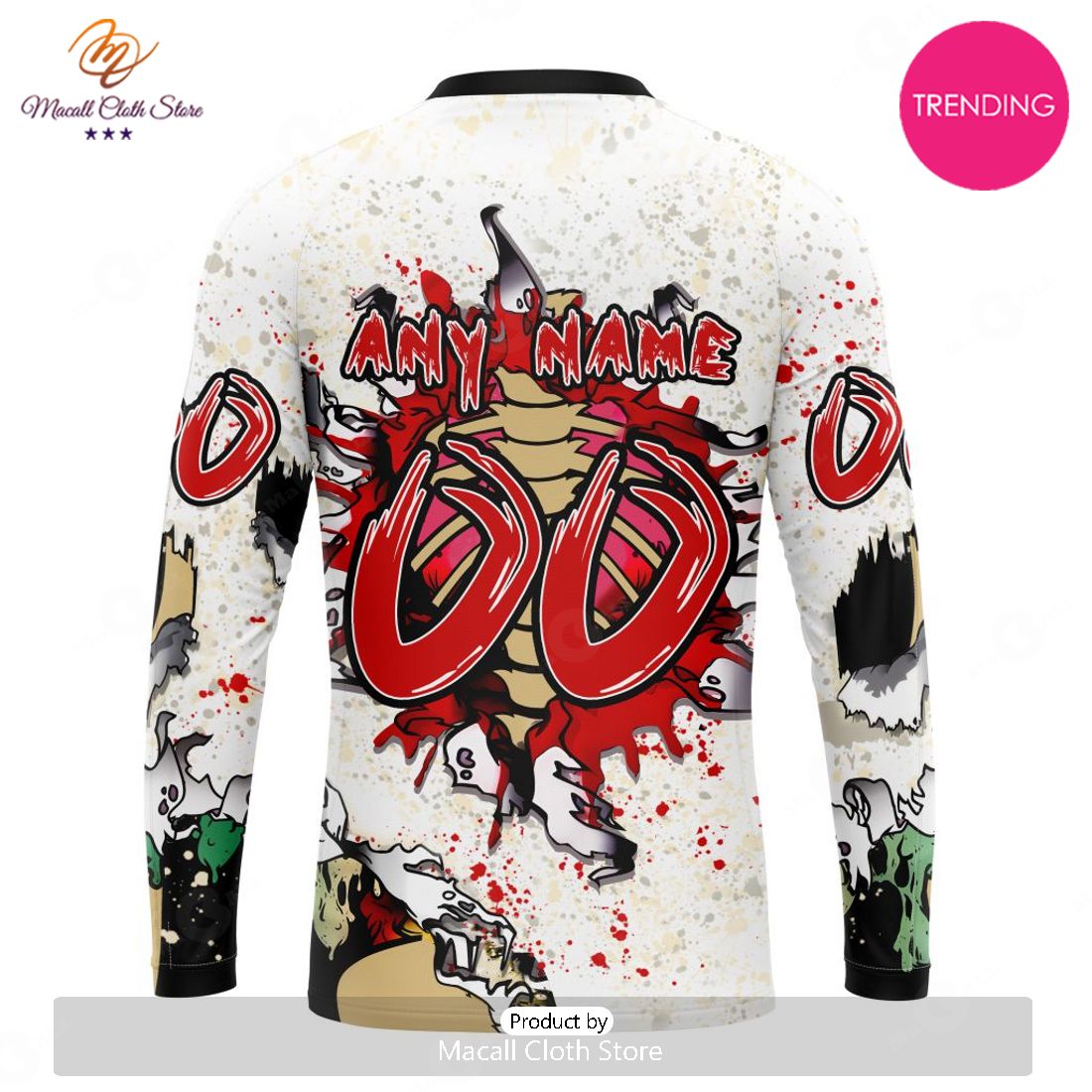 NEW Personalized NHL Arizona Coyotes Special Zombie Style For Halloween Hoodie Sweatshirt 3D NEW Personalized NHL Arizona Coyotes Special Zombie Style For Halloween Hoodie Sweatshirt 3D