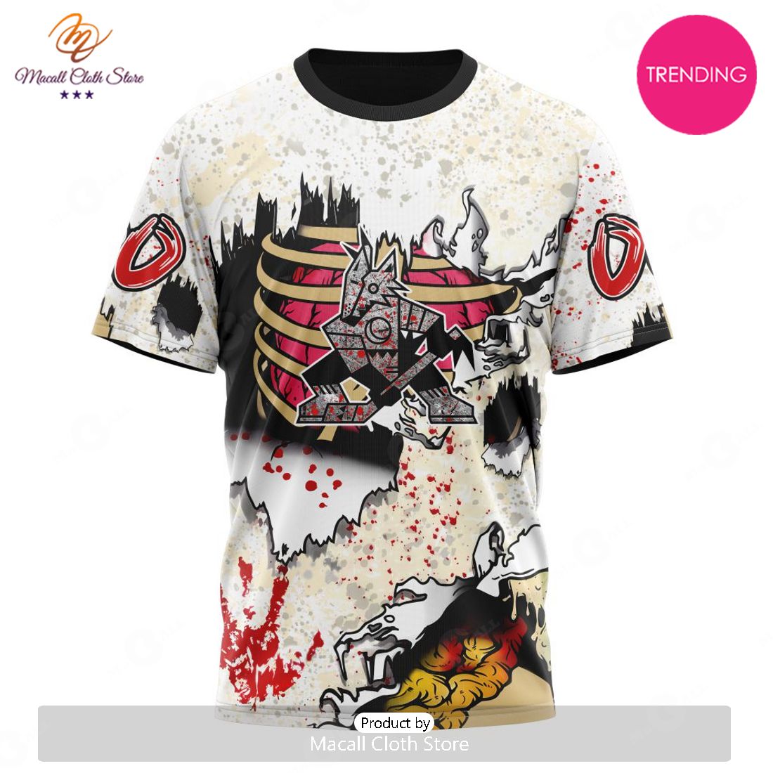 NEW Personalized NHL Arizona Coyotes Special Zombie Style For Halloween Hoodie Sweatshirt 3D NEW Personalized NHL Arizona Coyotes Special Zombie Style For Halloween Hoodie Sweatshirt 3D