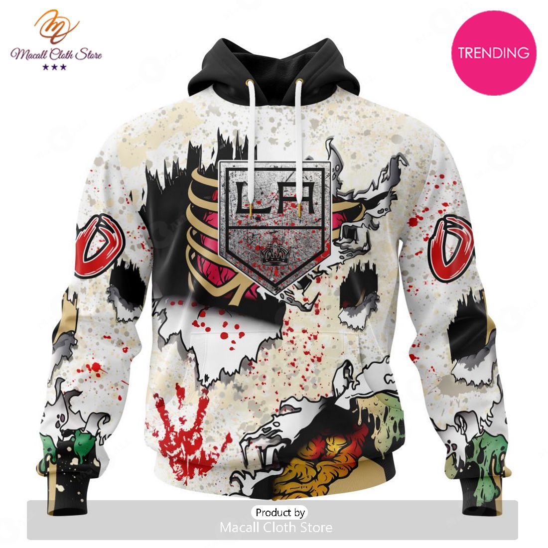 NEW Personalized NHL Los Angeles Kings Special Zombie Style For Halloween Hoodie Sweatshirt 3D NEW Personalized NHL Los Angeles Kings Special Zombie Style For Halloween Hoodie Sweatshirt 3D