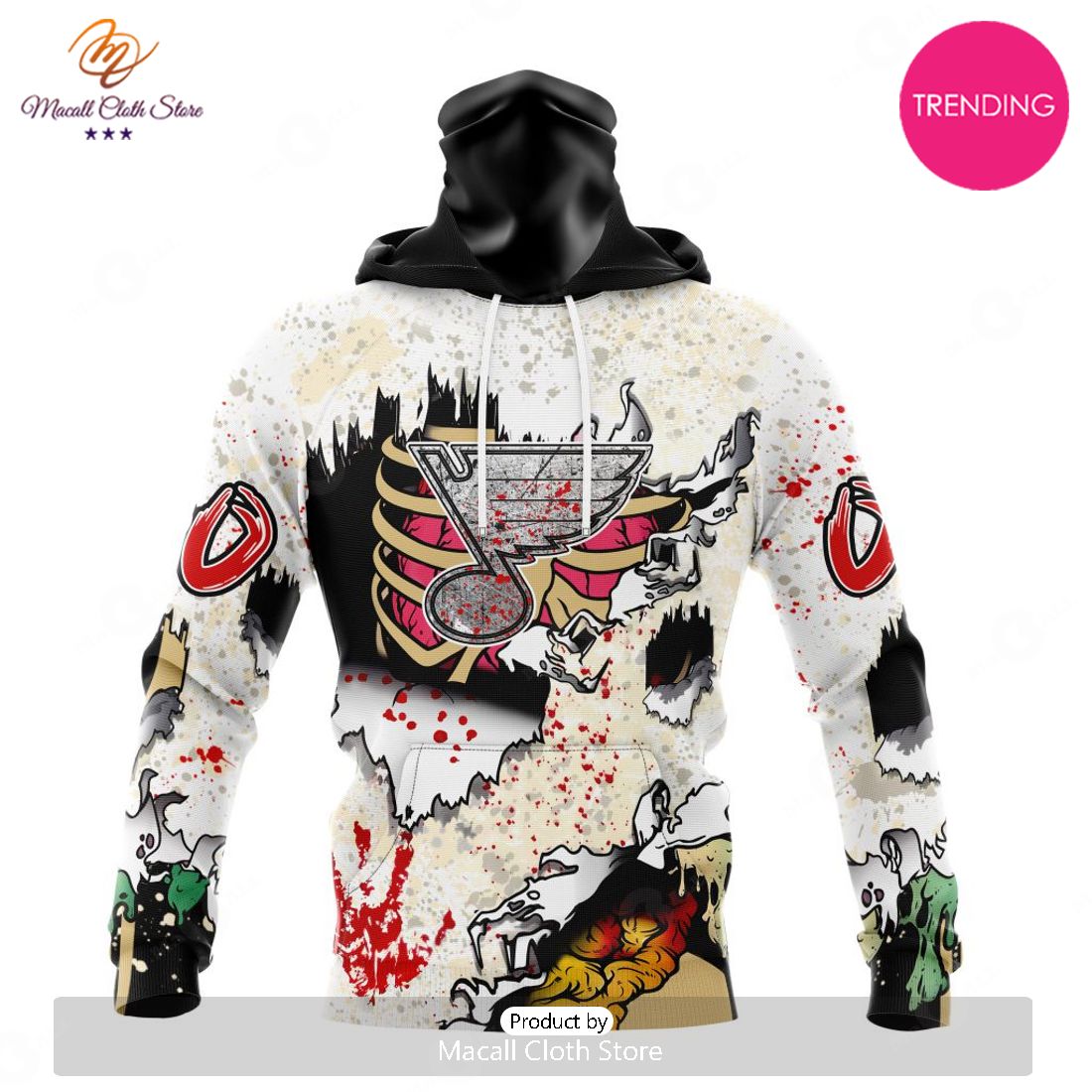 NEW Personalized NHL St. Louis Blues Special Zombie Style For Halloween Hoodie Sweatshirt 3D NEW Personalized NHL St. Louis Blues Special Zombie Style For Halloween Hoodie Sweatshirt 3D