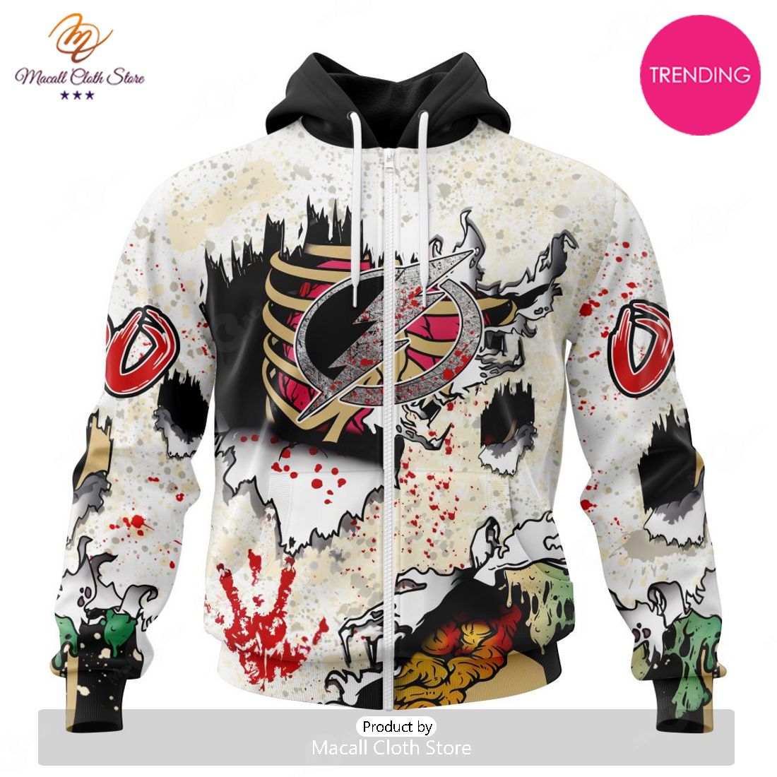 NEW Personalized NHL Tampa Bay Lightning Special Zombie Style For Halloween Hoodie Sweatshirt 3D