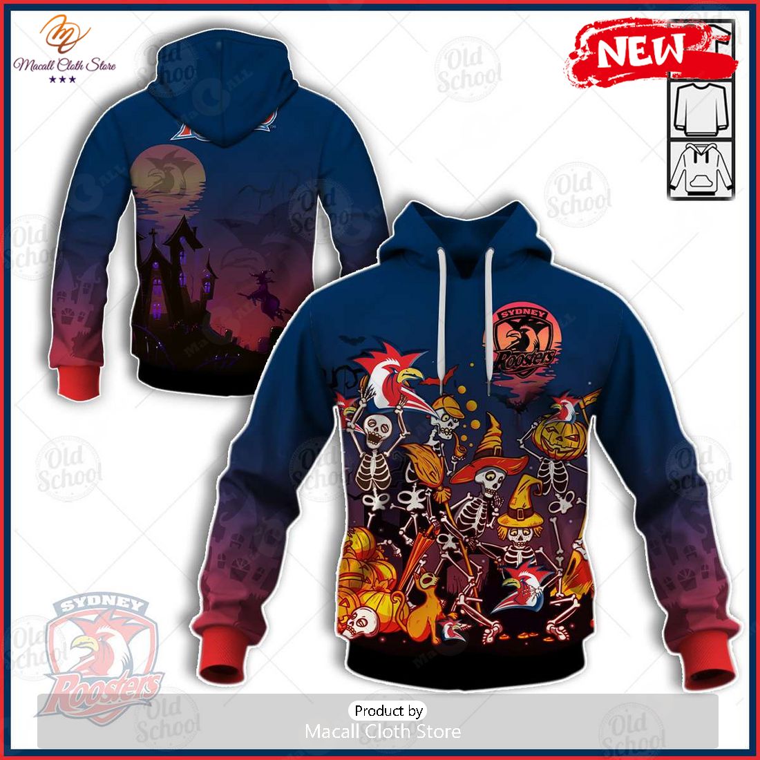 NEW NRL Canberra Raiders Halloween Style for Men and Women Hoodie Sweatshirt 3D NEW NRL Canberra Raiders Halloween Style for Men and Women Hoodie Sweatshirt 3D