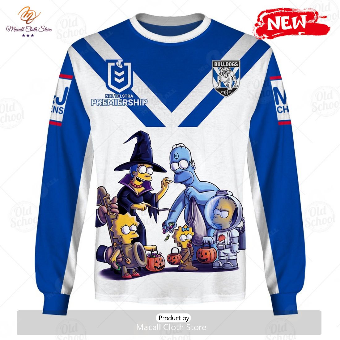 NEW Personalise NRL Canterbury Bulldogs x The Simpsons 2023 Halloween Jersey Hoodie 3D NEW Personalise NRL Canterbury Bulldogs x The Simpsons 2023 Halloween Jersey Hoodie 3D