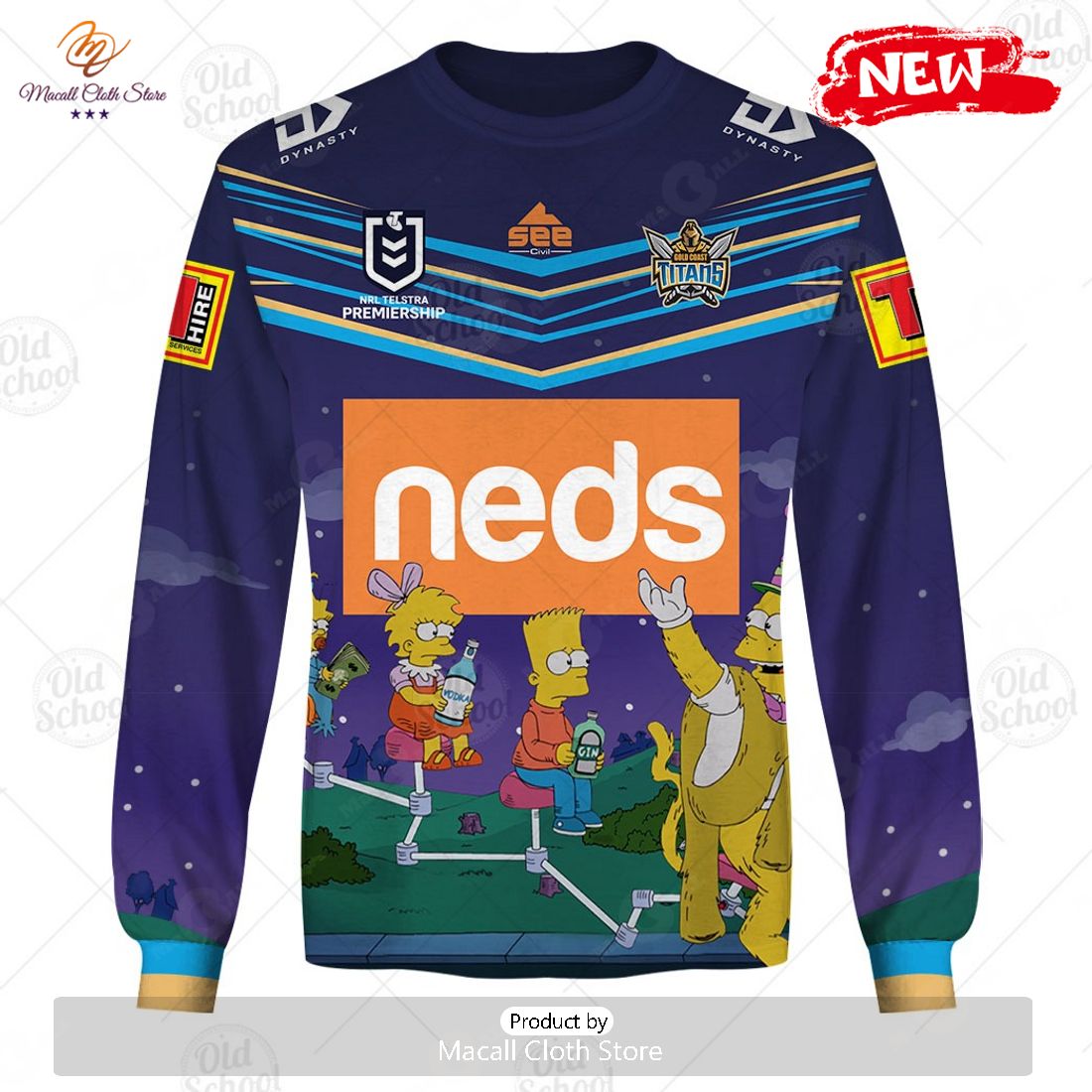 NEW Personalise NRL Gold Coast Titans x The Simpsons Halloween 2023 Jersey Hoodie 3D NEW Personalise NRL Gold Coast Titans x The Simpsons Halloween 2023 Jersey Hoodie 3D
