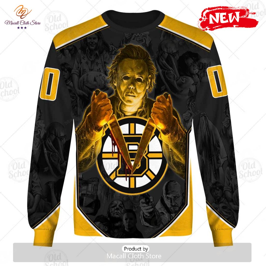 NEW Personalize NHL Boston Bruins x Michael Myers Halloween 2023 Style