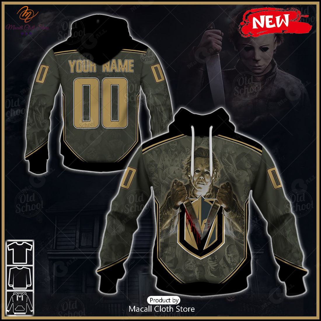 NEW Personalize NHL Vegas Golden Knights x Michael Myers 2023 Halloween Style Hoodie 3D NEW Personalize NHL Vegas Golden Knights x Michael Myers 2023 Halloween Style Hoodie 3D