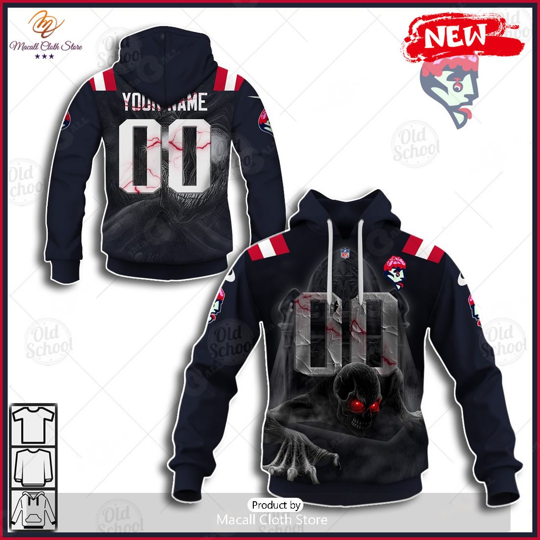 NEW Personalized New England Patriots NFL 2023 Halloween Jersey Hoodie Sweatshirt 3D NEW Personalized New England Patriots NFL 2023 Halloween Jersey Hoodie Sweatshirt 3D