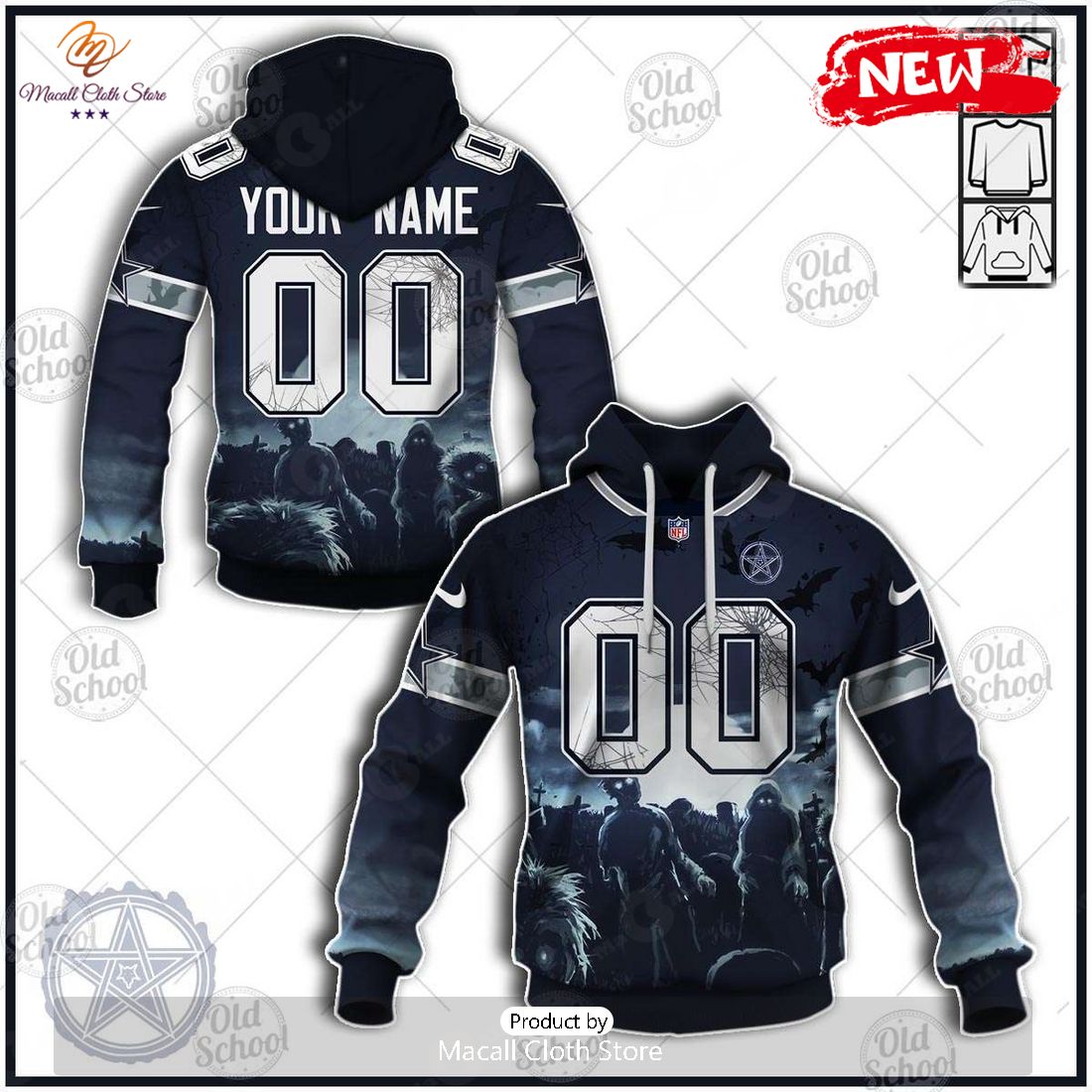 NEW Personalized NFL Dallas Cowboys 2023 Halloween Jersey Hoodie Sweatshirt 3D NEW Personalized NFL Dallas Cowboys 2023 Halloween Jersey Hoodie Sweatshirt 3D