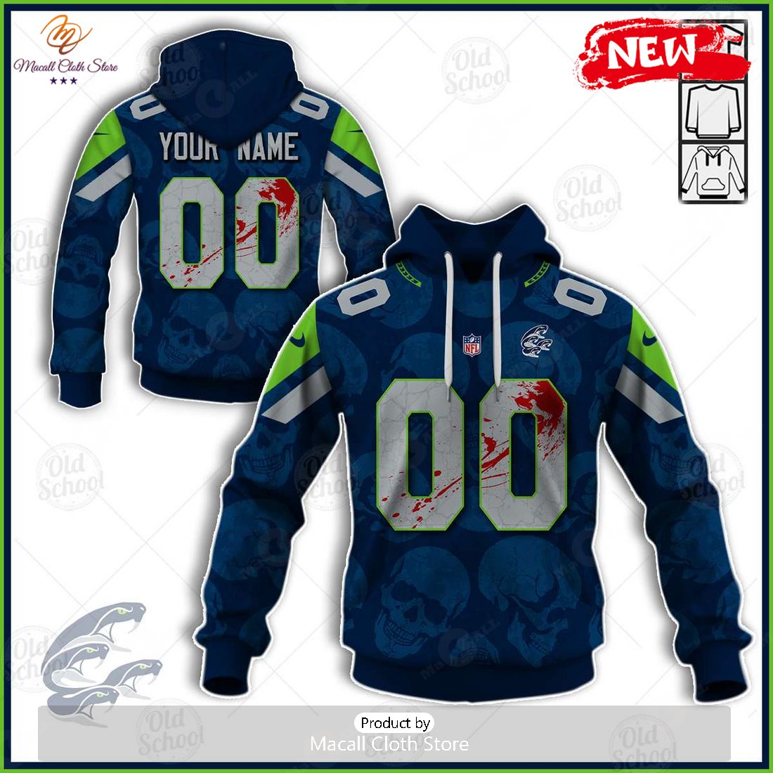 NEW Personalized NFL Seattle Seahawks 2023 Halloween Jersey Hoodie Sweatshirt 3D NEW Personalized NFL Seattle Seahawks 2023 Halloween Jersey Hoodie Sweatshirt 3D