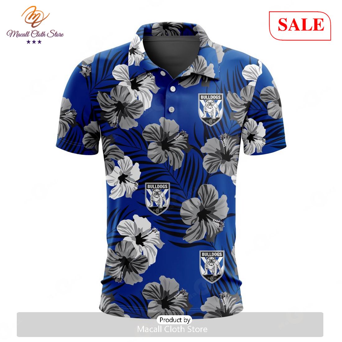 SALE NRL Canterbury-Bankstown Bulldogs Special Aloha Golf Polo Design SALE NRL Canterbury-Bankstown Bulldogs Special Aloha Golf Polo Design