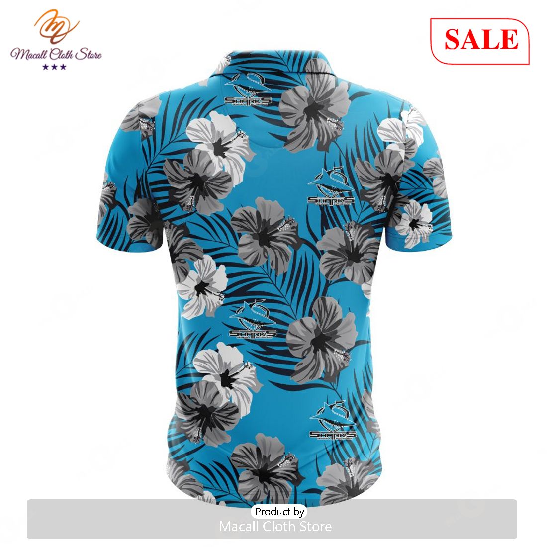 SALE NRL Cronulla-Sutherland Sharks Special Aloha Golf Polo Design