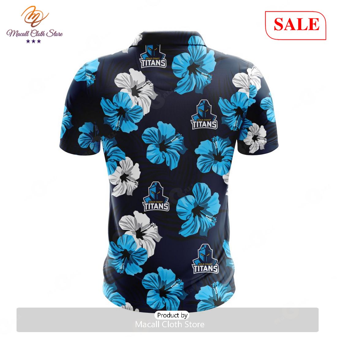 SALE NRL Gold Coast Titans Special Aloha Golf Polo Design
