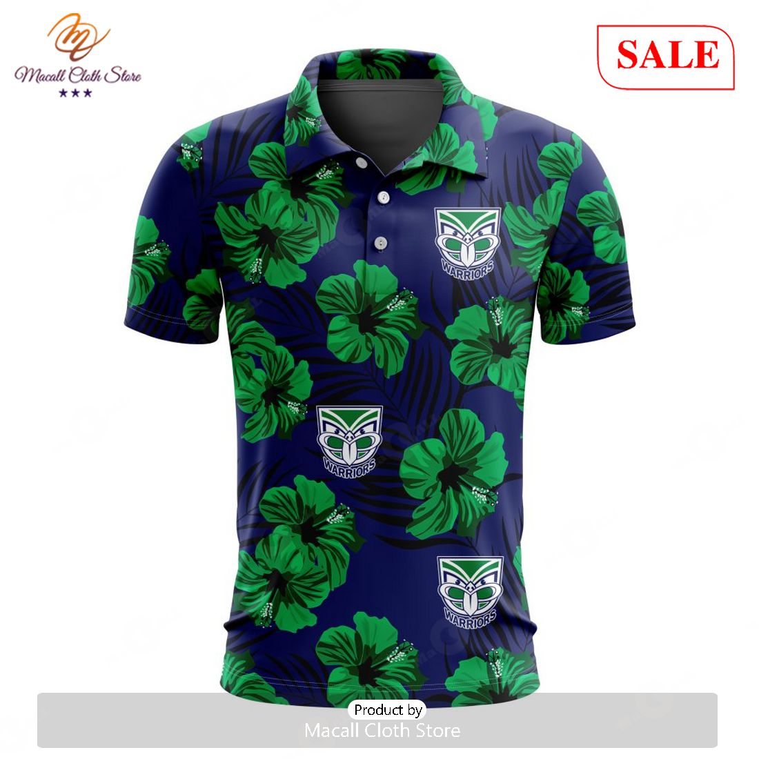 SALE NRL New Zealand Warriors Special Aloha Golf Polo Design