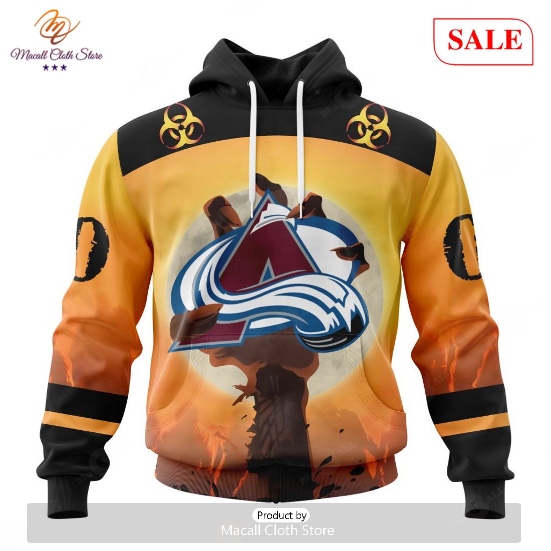 SALE NHL Personalized Colorado Avalanche Special Zombie Design For Halloween Hoodie Sweatshirt 3D