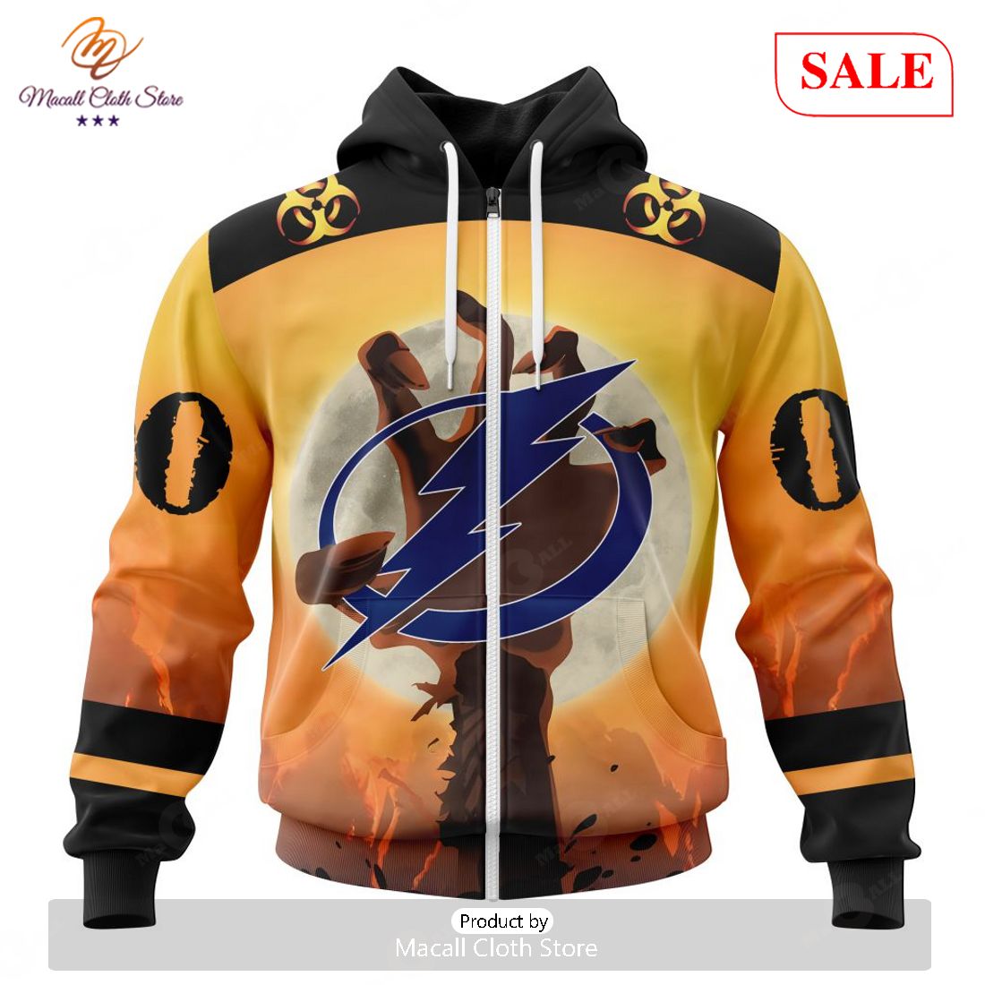 SALE NHL Personalized Tampa Bay Lightning Special Zombie Design For Halloween Hoodie Sweatshirt 3D