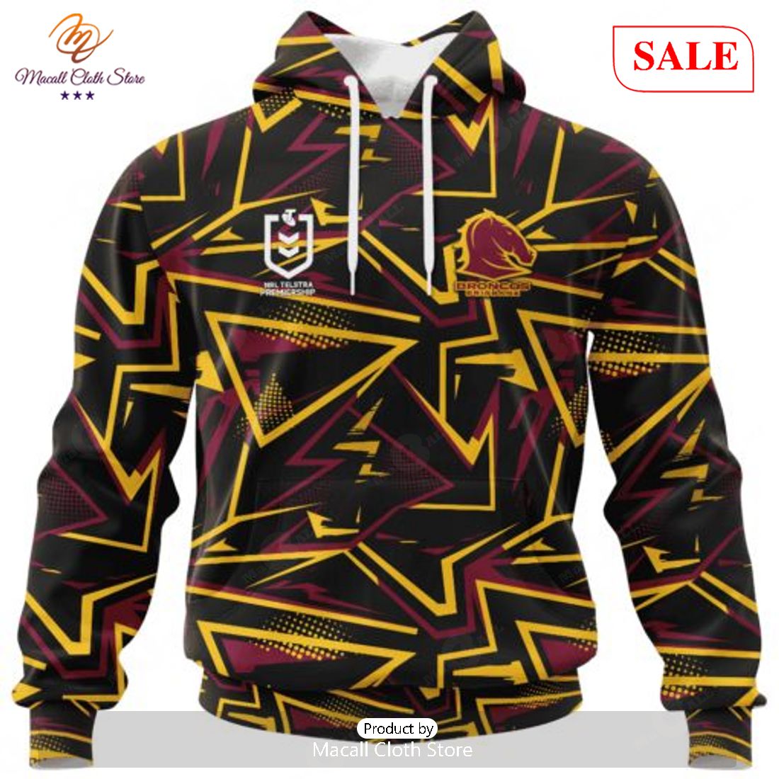 SALE NRL Personalized Brisbane Broncos Special Abstract Design Hoodie Sweatshirt 3D SALE NRL Personalized Brisbane Broncos Special Abstract Design Hoodie Sweatshirt 3D