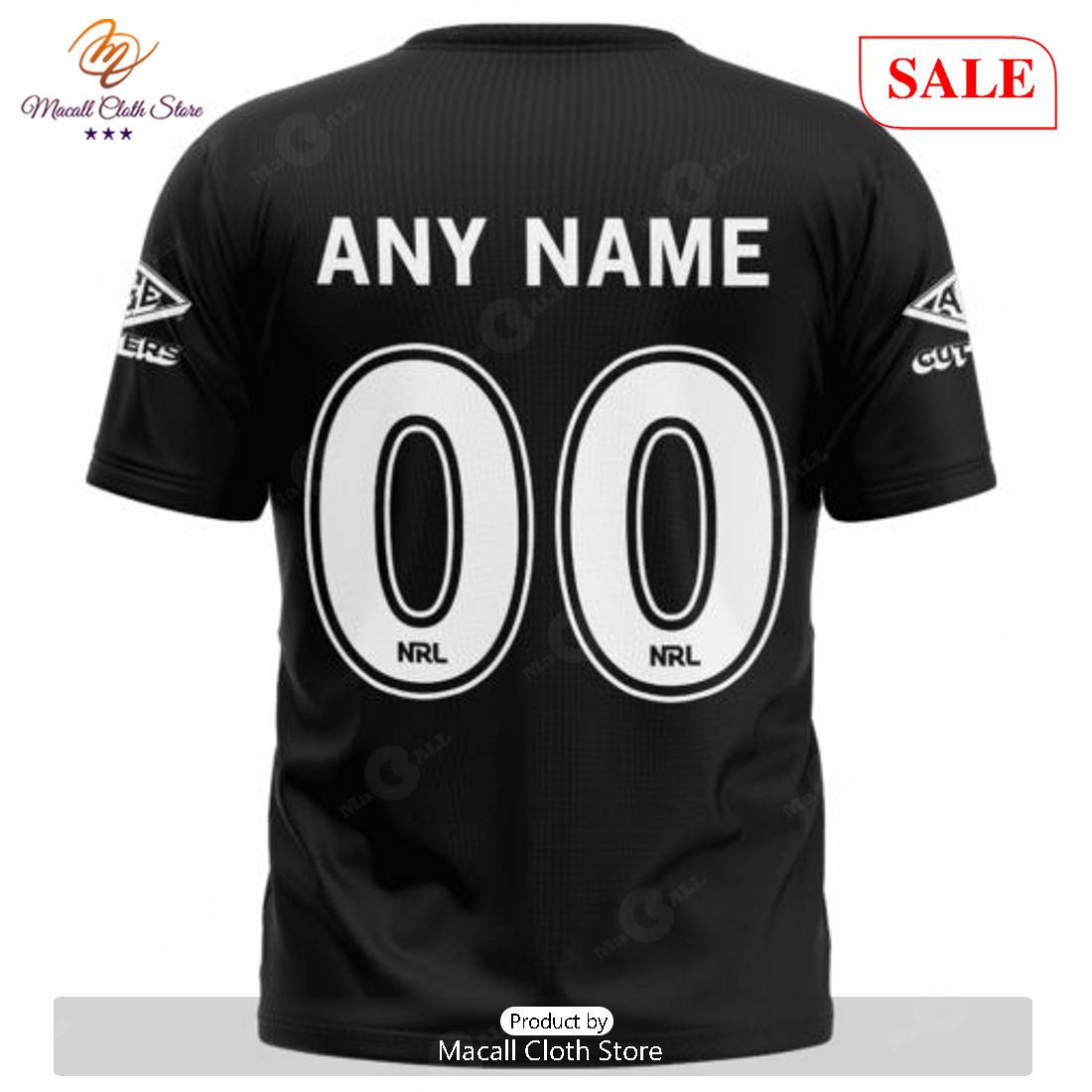 SALE NRL Personalized Cronulla-Sutherland Sharks Special Monochrome Design Hoodie Sweatshirt 3D