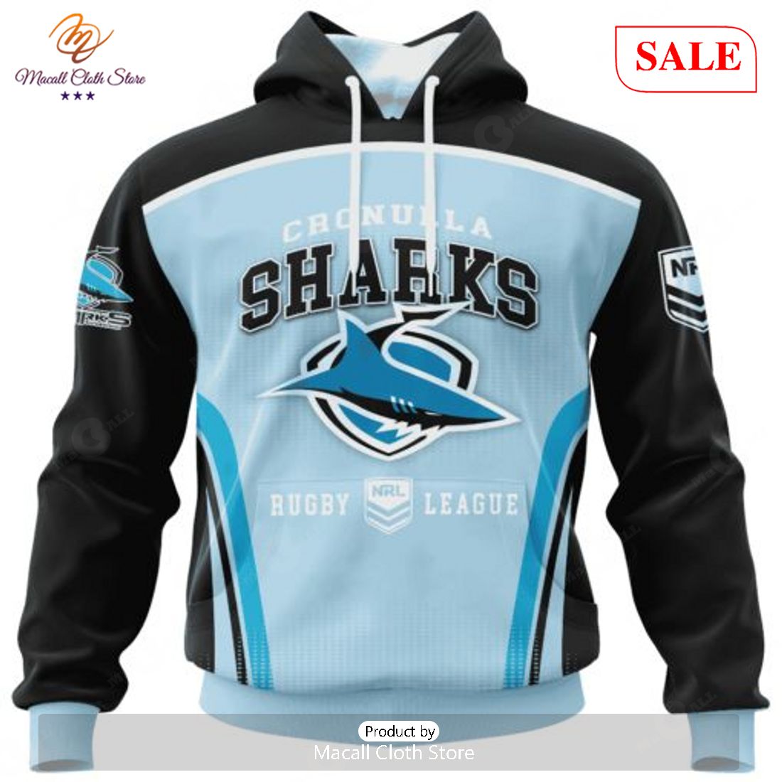 SALE NRL Personalized Cronulla-Sutherland Sharks Special Sideline Design Hoodie Sweatshirt 3D SALE NRL Personalized Cronulla-Sutherland Sharks Special Sideline Design Hoodie Sweatshirt 3D