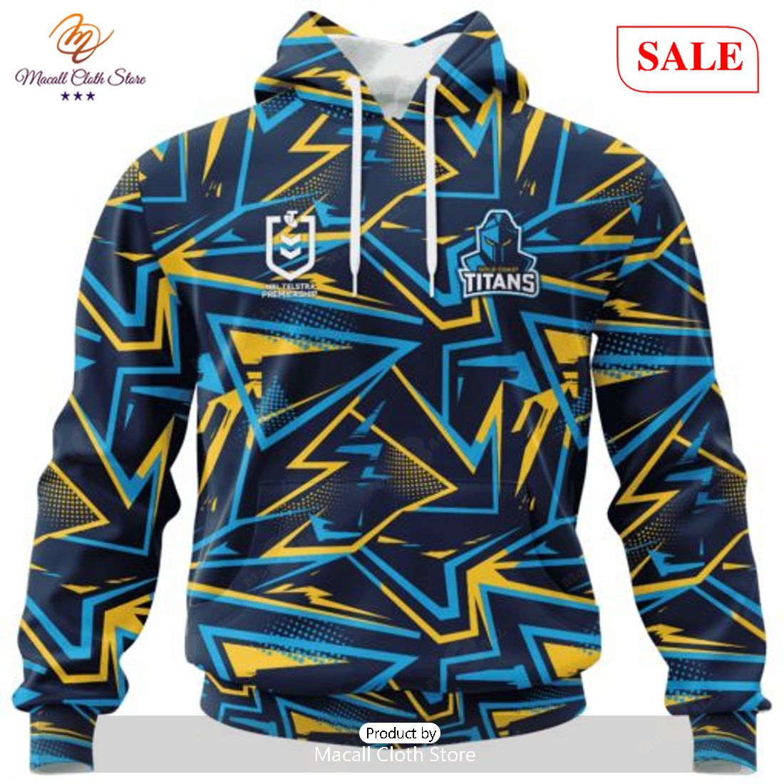 SALE NRL Personalized Gold Coast Titans Special Abstract Design Hoodie Sweatshirt 3D SALE NRL Personalized Gold Coast Titans Special Abstract Design Hoodie Sweatshirt 3D