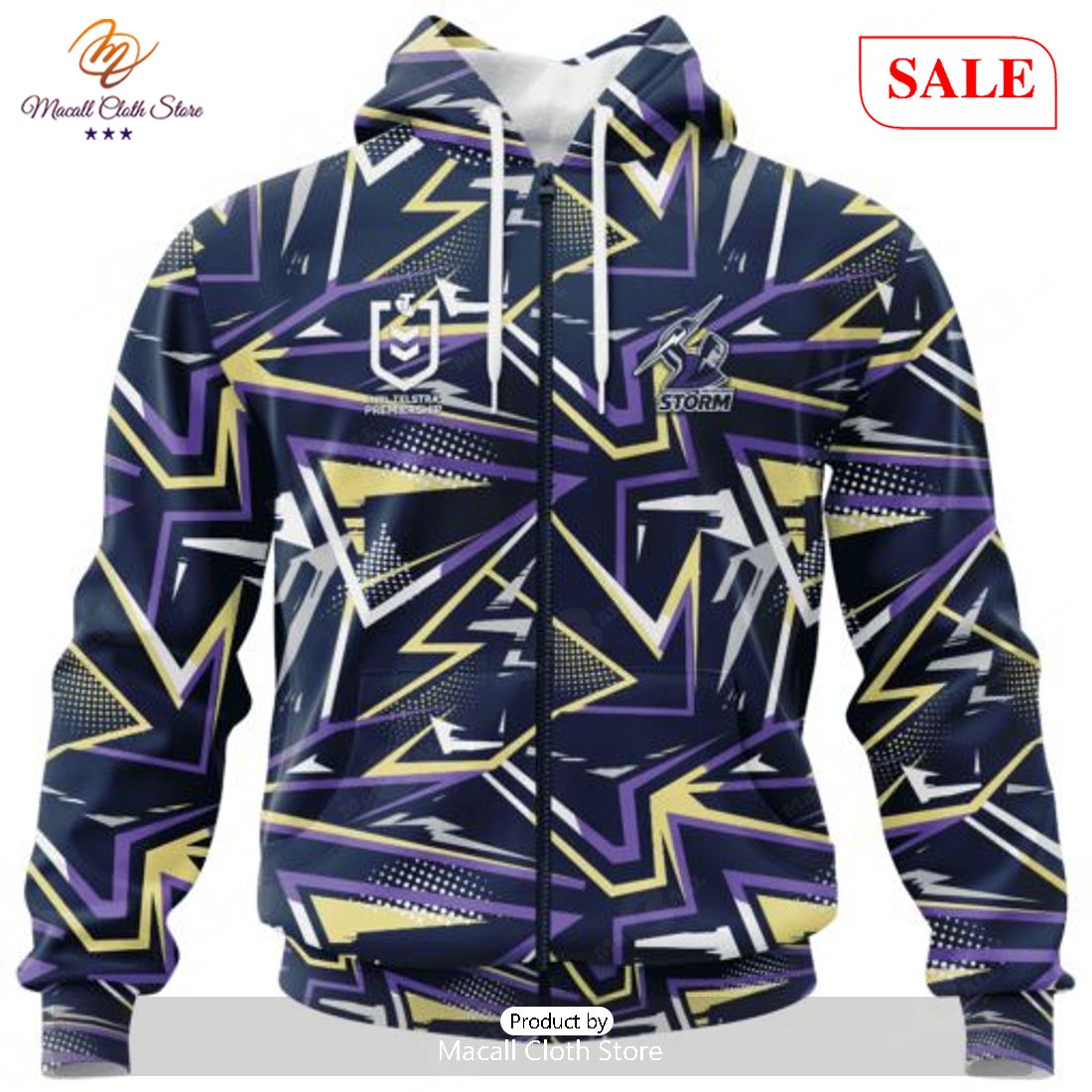 SALE NRL Personalized Melbourne Storm Special Abstract Design Hoodie Sweatshirt 3D