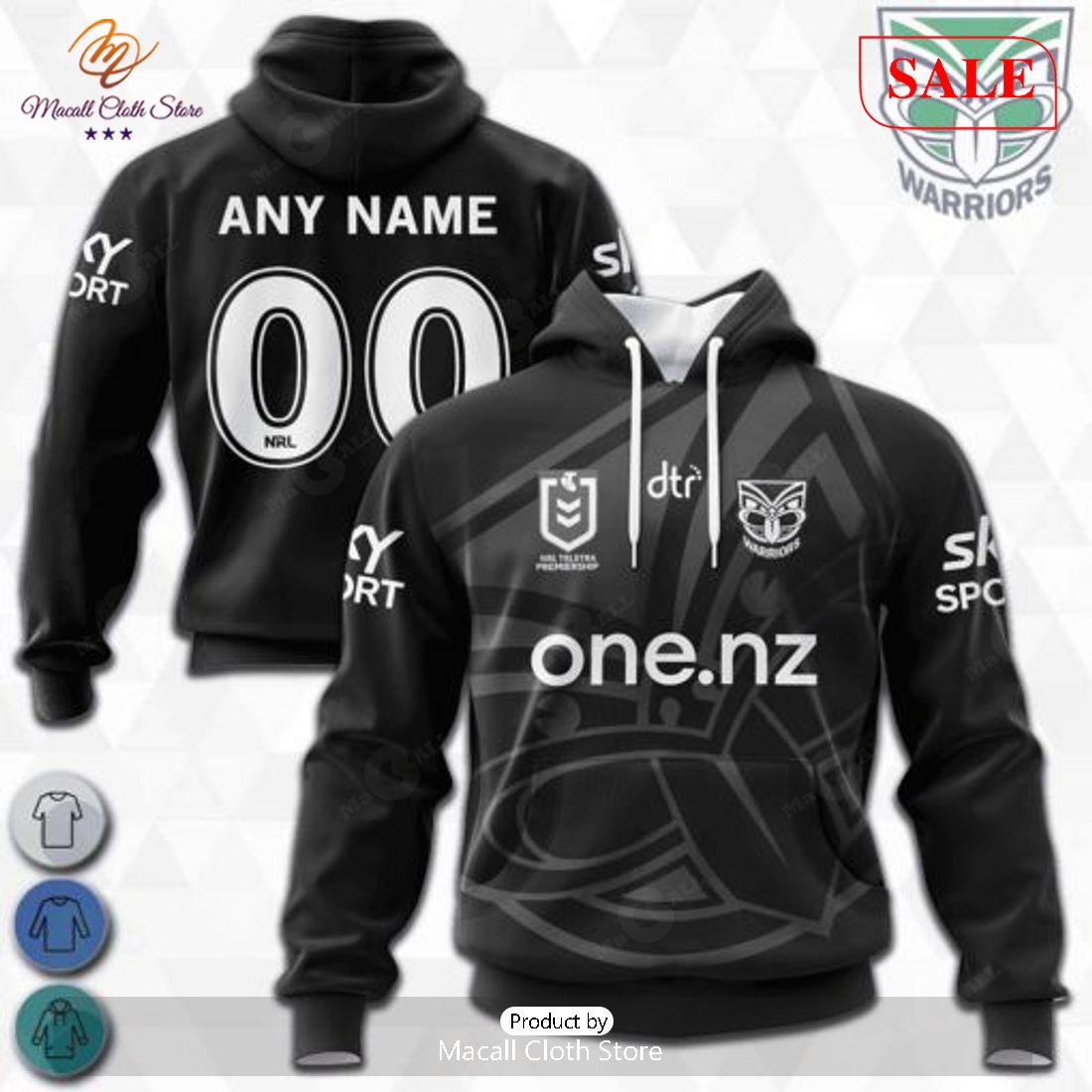 SALE NRL Personalized New Zealand Warriors Special Monochrome Design Hoodie Sweatshirt 3D SALE NRL Personalized New Zealand Warriors Special Monochrome Design Hoodie Sweatshirt 3D