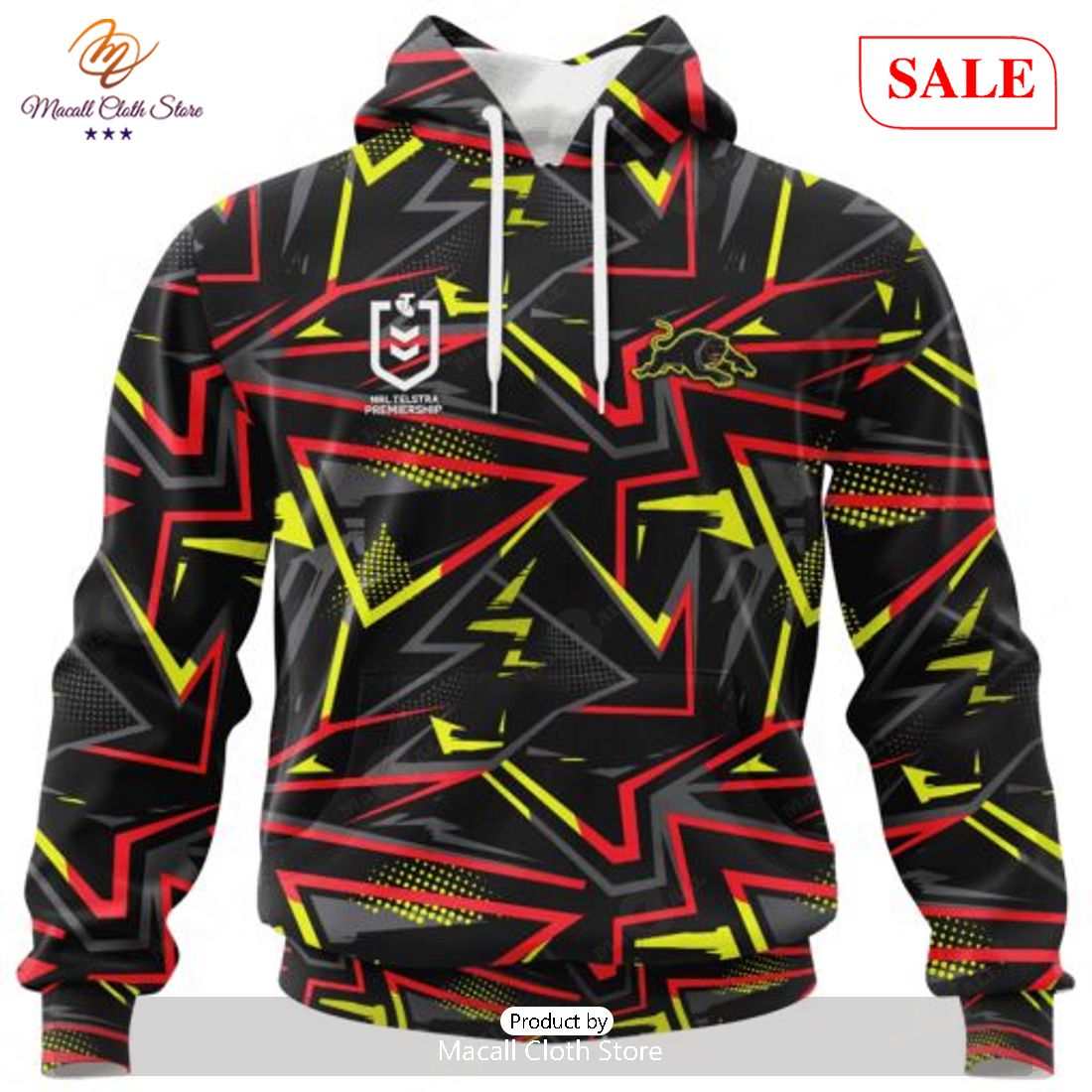 SALE NRL Personalized Penrith Panthers Special Abstract Design Hoodie Sweatshirt 3D