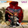 SALE Soldier Holding Dog Tags American Flag Armed Forces Army Military Soldier Veterans Day Hoodie Sweatshirt 3D