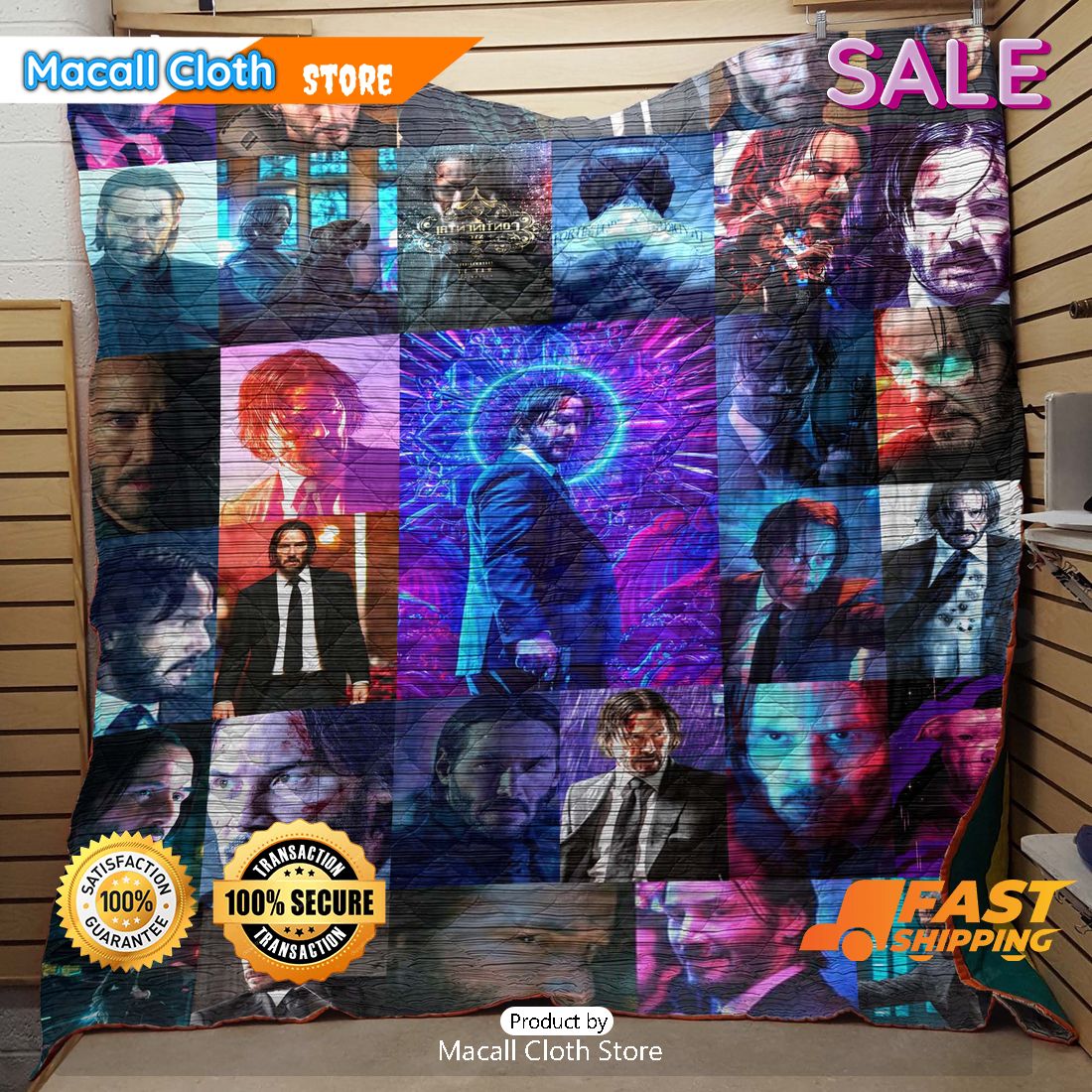 SALE John Wick Sports Gift Quilt Blanket All Over Printed SALE John Wick Sports Gift Quilt Blanket All Over Printed