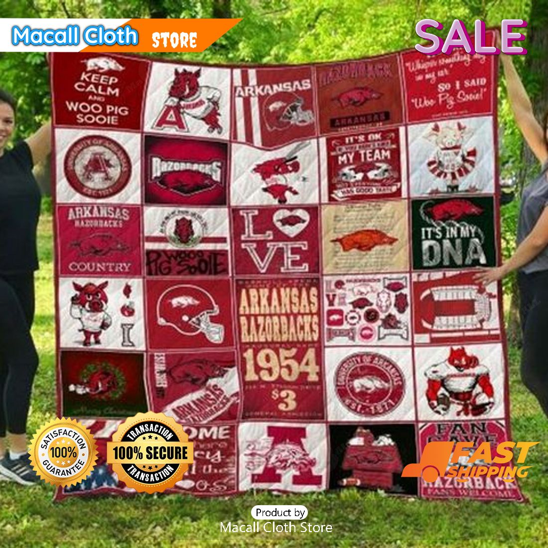 SALE NCAA Arkansas Razorbacks Sports Gift Quilt Blanket SALE NCAA Arkansas Razorbacks Sports Gift Quilt Blanket