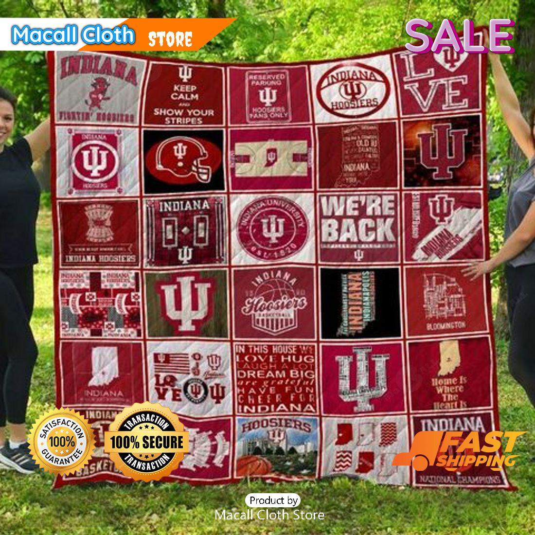 SALE NCAA Indiana Hoosiers Sports Gift Quilt Blanket SALE NCAA Indiana Hoosiers Sports Gift Quilt Blanket