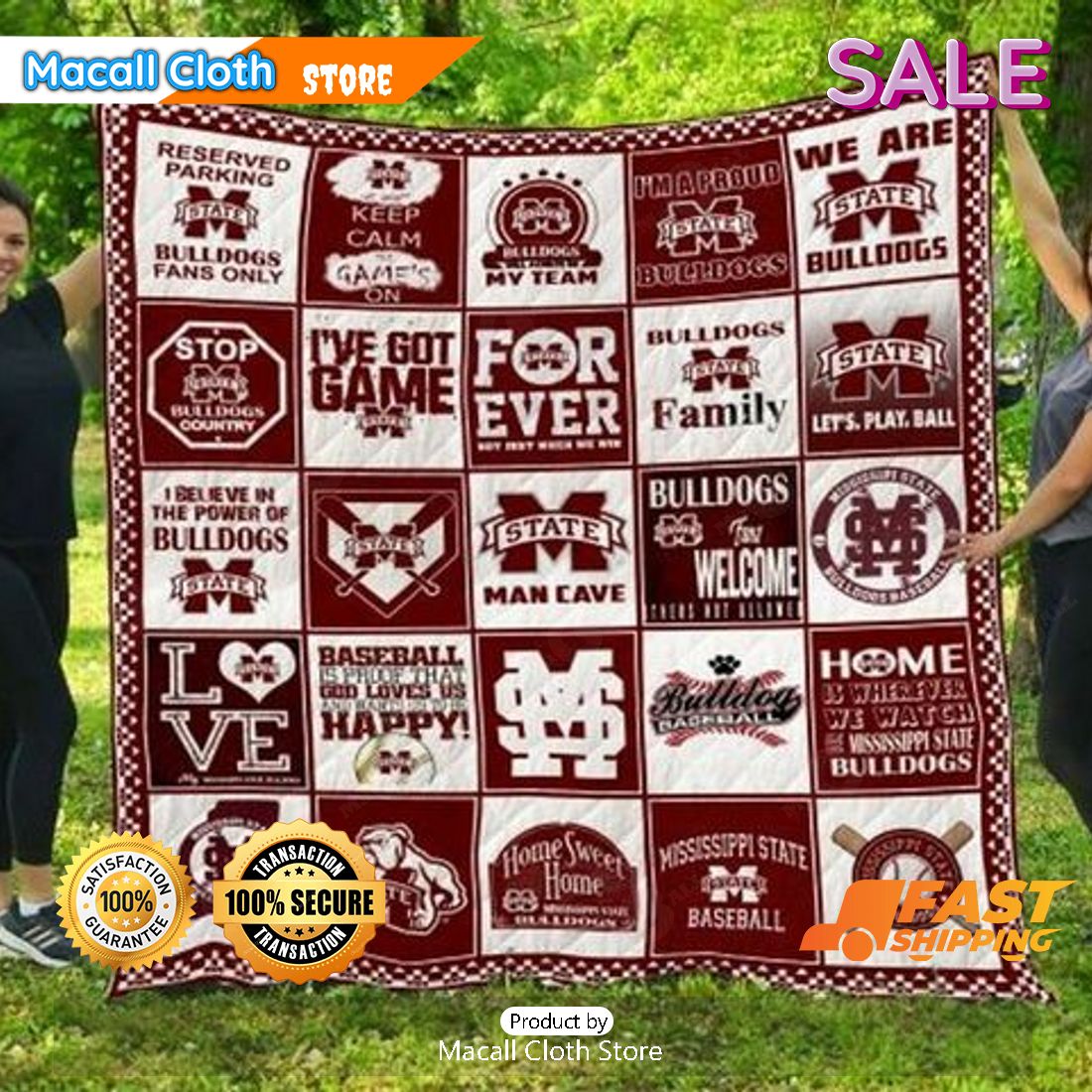 SALE NCAA Mississippi State Bulldogs Sports Gift Quilt Blanket SALE NCAA Mississippi State Bulldogs Sports Gift Quilt Blanket
