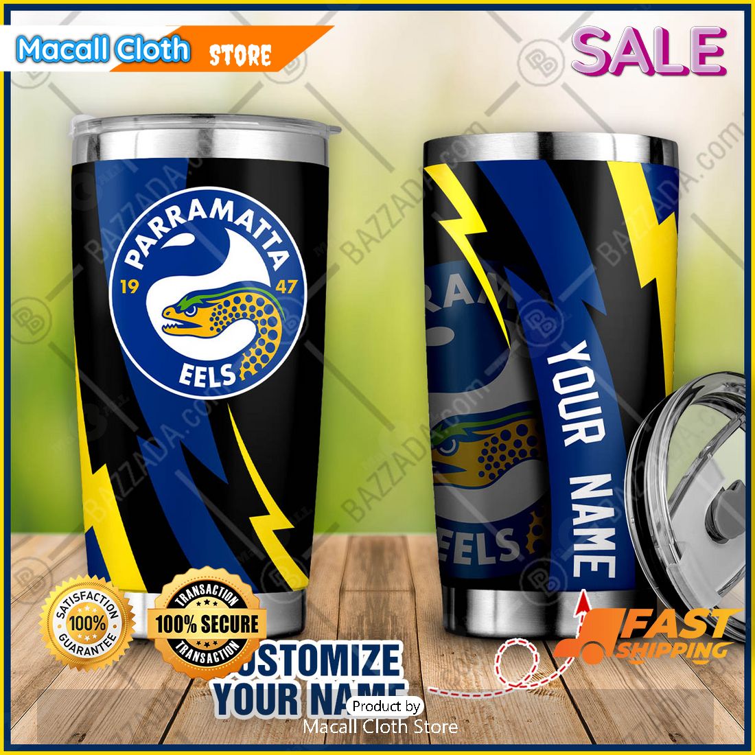 SALE Personalize NRL Big Logo Team Parramatta Eels Tumbler SALE Personalize NRL Big Logo Team Parramatta Eels Tumbler
