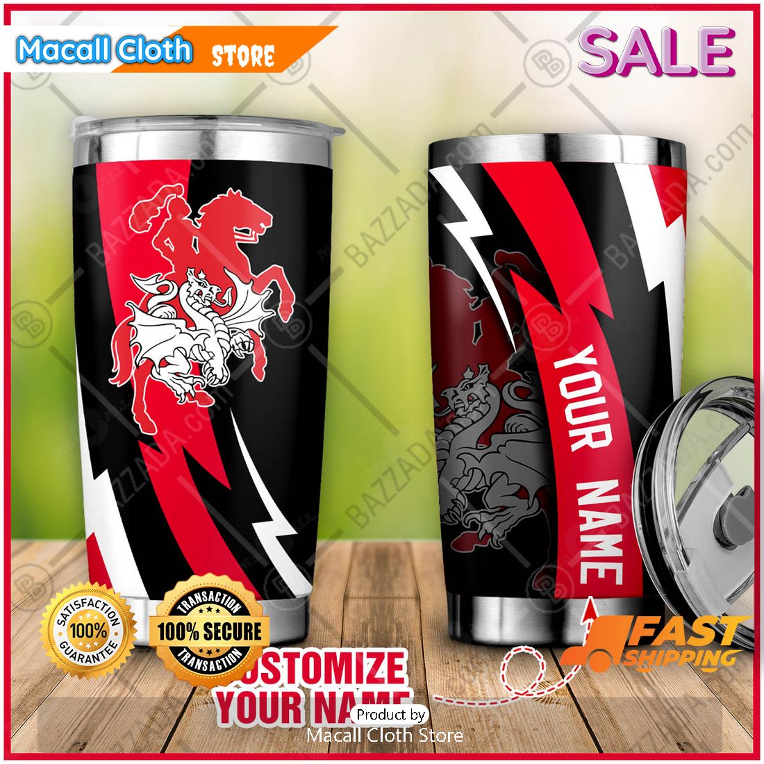 SALE Personalize NRL Big Logo Team St. George Illawarra Dragons Tumbler