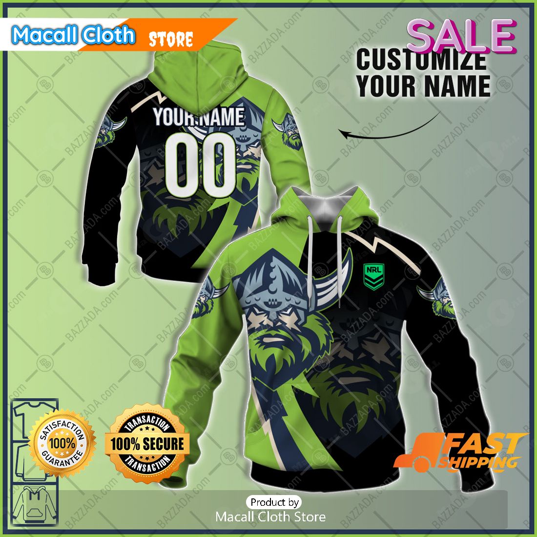 SALE Personalize NRL Full Logo Design 2023 Of Canberra Raiders Hoodie Sweatshirt 3D SALE Personalize NRL Full Logo Design 2023 Of Canberra Raiders Hoodie Sweatshirt 3D