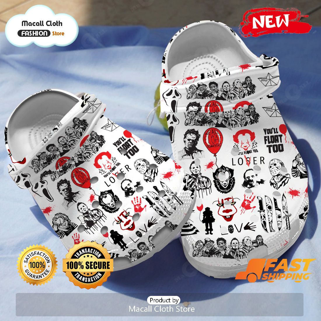 HOT Horror Film Character Limited Edition Crocs Shoes HOT Horror Film Character Limited Edition Crocs Shoes