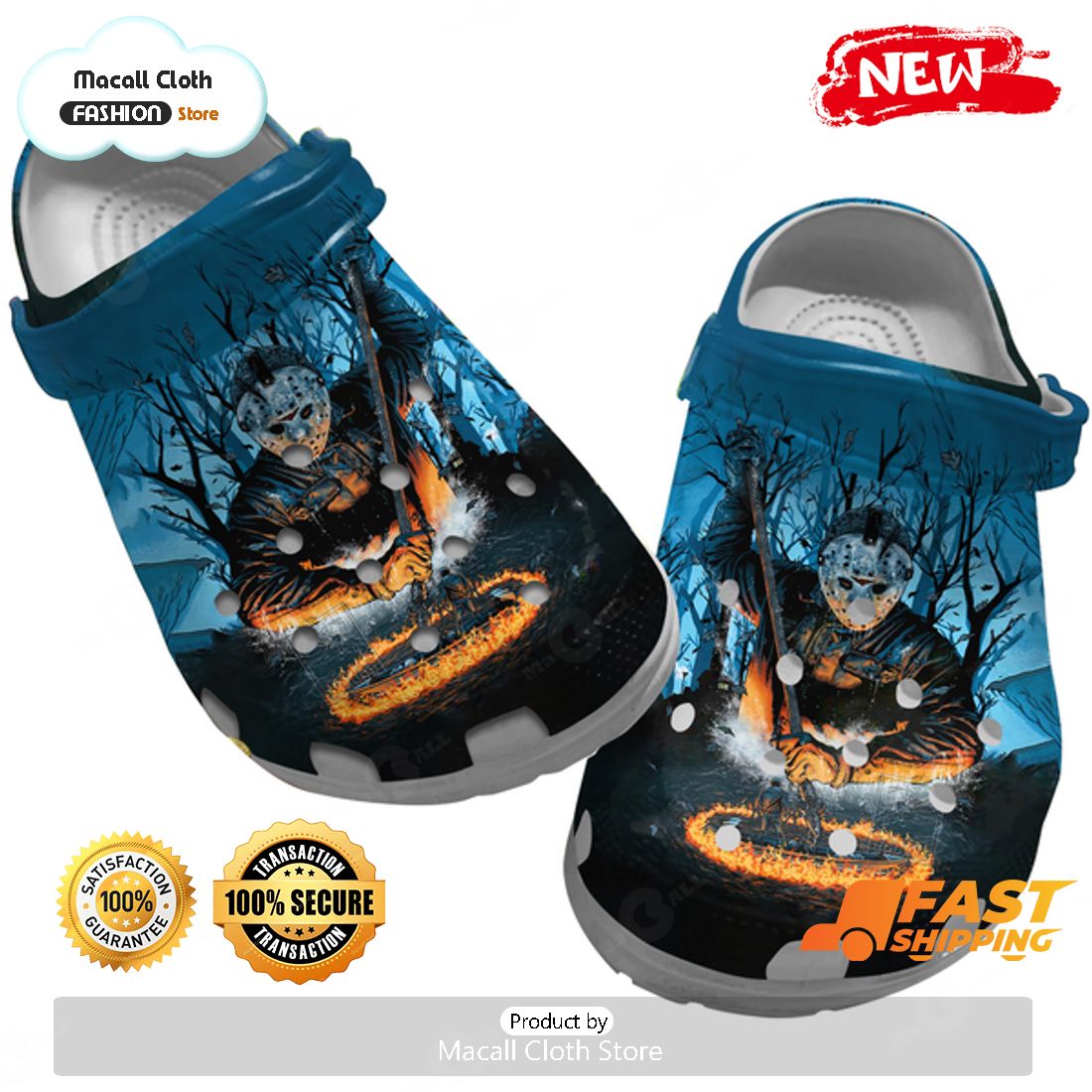 HOT Jason Voorhees Horror Halloween Crocs