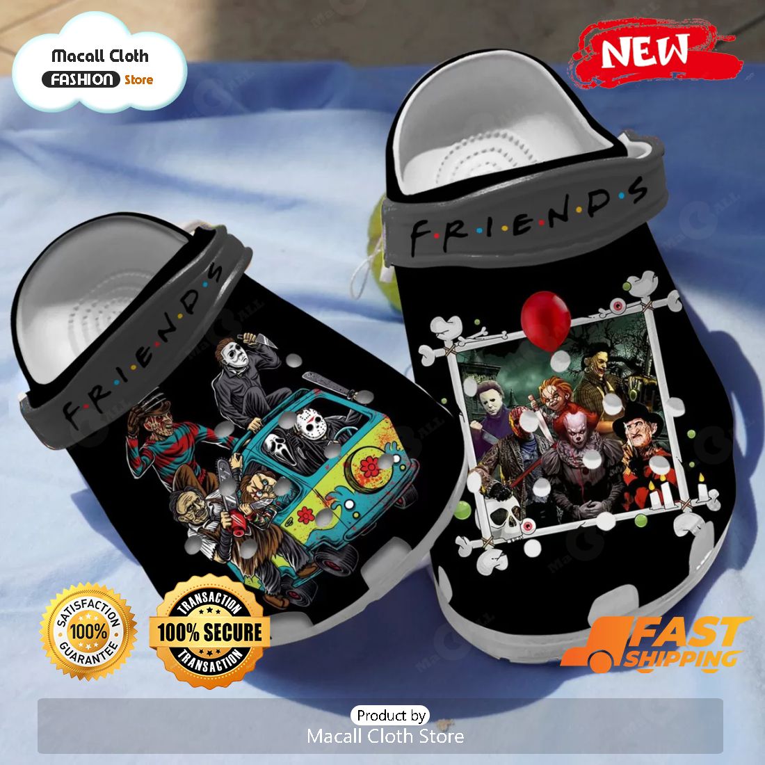 HOT Limited Edition Horror Movie Character FRIENDS Crocs HOT Limited Edition Horror Movie Character FRIENDS Crocs