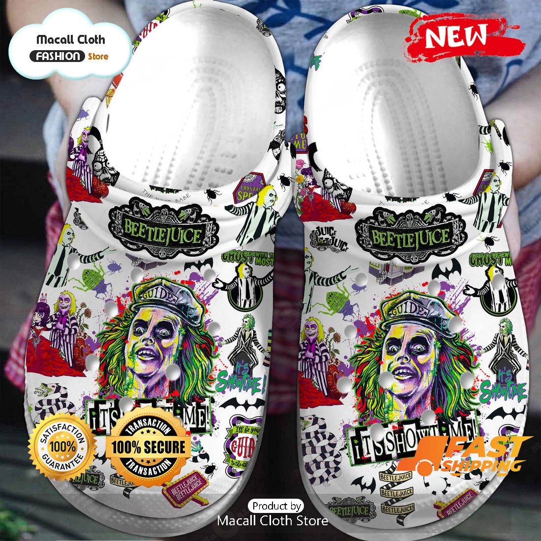 HOT Limited Edition Of Beetlejuice Halloween Crocs