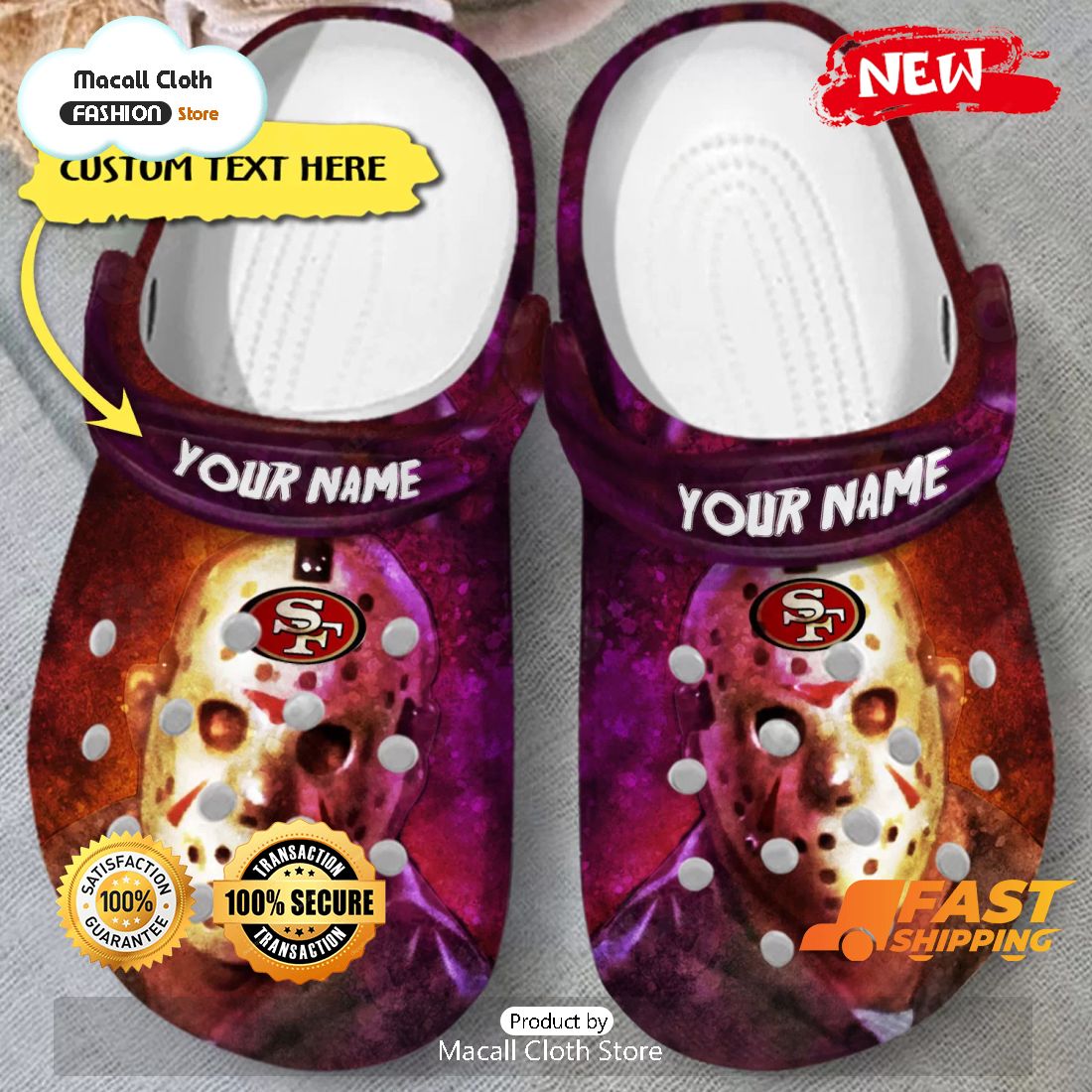 HOT San Francisco 49ers, Jason Voorhees Horror Crocs